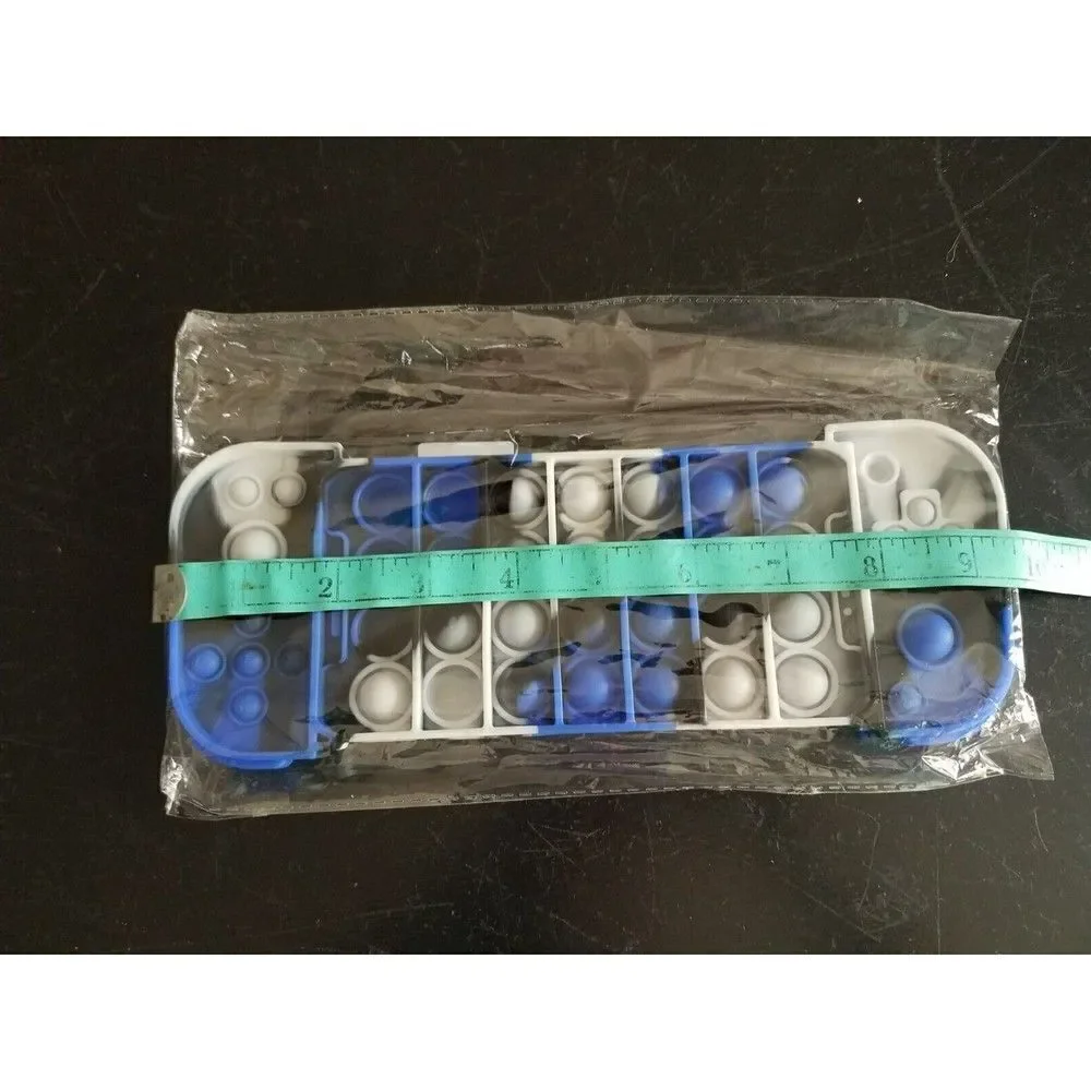 Fidget Toy Blue Camo Gamepad Controller Game Push Pop Bubble Sensory